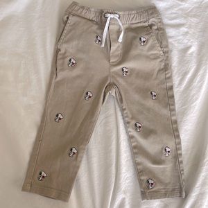 2022 Janie & Jack Snoopy Khaki pants 18-24month. Valentines Day edition!